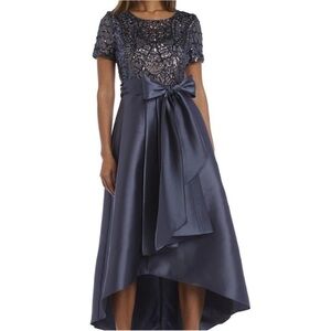 R&M Richards-ALL OFFERS CONSIDERED Size 14-NWT-Sequins Hi-Low Cocktail Dress